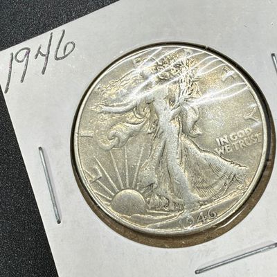 LOT 59: Collection of Walking Liberty Half Dollars - 90% Silver - Six U.S. Coins