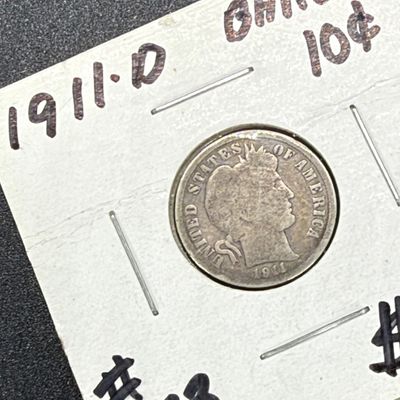 LOT 69: Collection of Barber Dimes - 90% Silver - Nine U.S. Coins