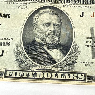 LOT 26: Vintage U.S. Series 1929 $50 Federal Reserve Bank Note - Federal Reserve Bank of Kansas City
