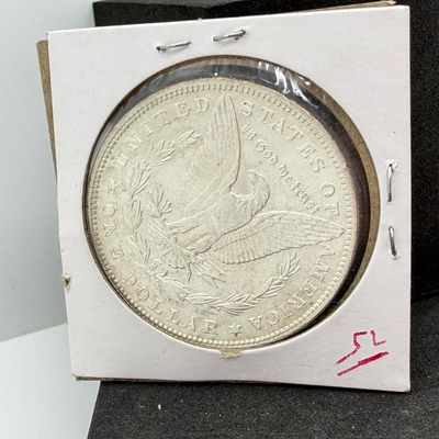 LOT 105: 1896 Morgan Silver Dollar Coin