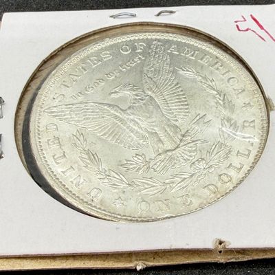 LOT 105: 1896 Morgan Silver Dollar Coin