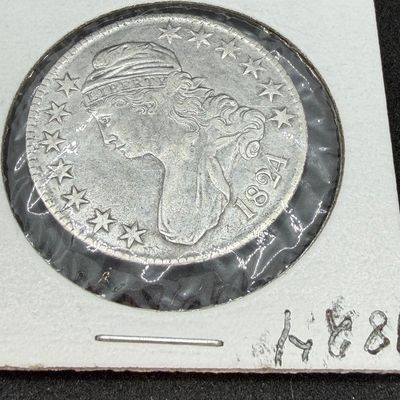 LOT 99: 1824 Capped Bust Silver Dollar US Coin - 90% silver