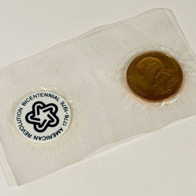 LOT 45: Collection of Commemorative Coins and Currency - Silver Bullion, Gold Plated Silver Certificate Replica and More