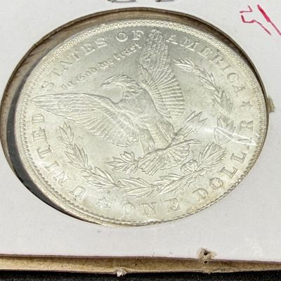 LOT 105: 1896 Morgan Silver Dollar Coin
