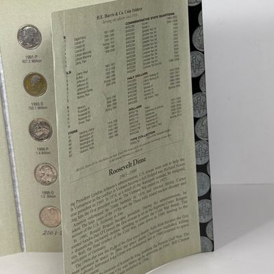 LOT 30: Roosevelt Dime Collection Book - 1965-1999 - Filled with Dimes (Non-Silver)