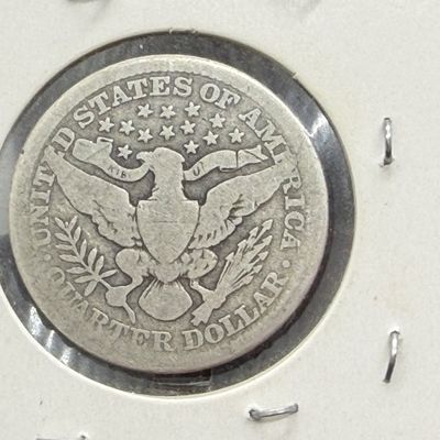 LOT 78: Collection of 90% Silver US Barber Dimes - 9 Coins