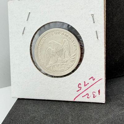 LOT 108: 1854: Seated Liberty Silver Quarter