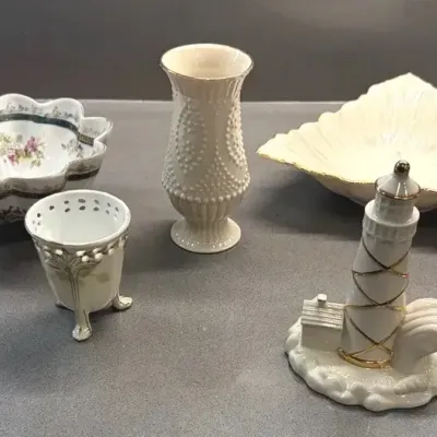Mixed Decor Lot-Lenox Vases, Victoria Australian Candy Dish & More 