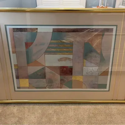 Abstract Print Signed By Richard Hall