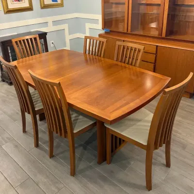 Teak Extendable Dining Table Set