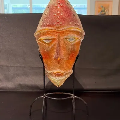 Sand Cast Art glass Mask