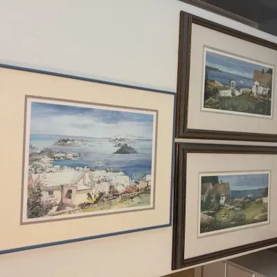 3 Scenic Framed Prints Signed By C.Holding & Steve Zazenski