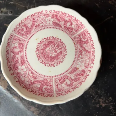 Vintage Syracuse China Strawberry Hill Pink Restaurant Ware Plate Scalloped 