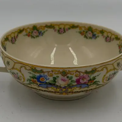 Vintage Syracuse China Old Ivory Rose Marie Double Handed Cream Soup Bowl
