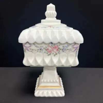 Westmoreland Milk Glass Wedding Compote
