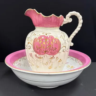 Vintage Wash Basin & Pitcher 