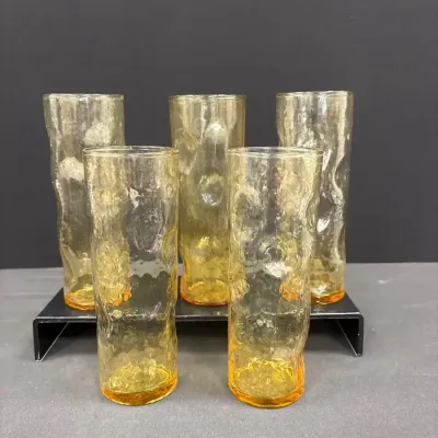MCM Tall Amber Glasses