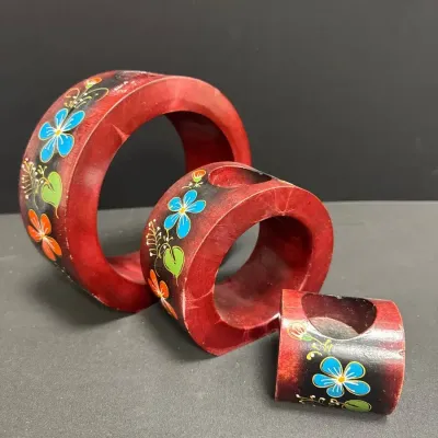 Mango Wood Nesting Candle Holders