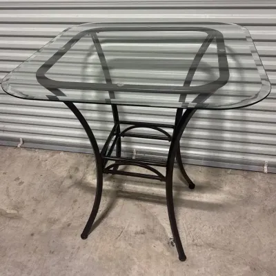 Bar Height Glass Table 