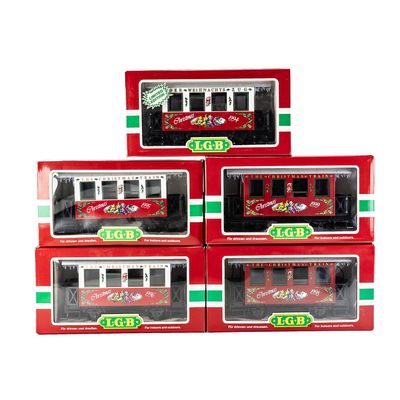 Sale Photo Thumbnail #148: (5) L.G.B. 1994-1999 Christmas Train Railway Cars