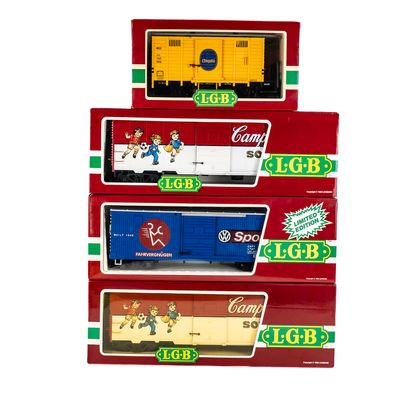 Sale Photo Thumbnail #141: L.G.B. Campbell's Soup Chiquita & VW Railway Cars