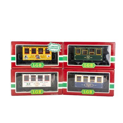 Sale Photo Thumbnail #72: (4) L.G.B. G-Scale Commemorative Railway Cars