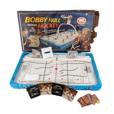 Sale Photo Thumbnail #28: Vintage Bobby Hull Tabletop Hockey Game w Box