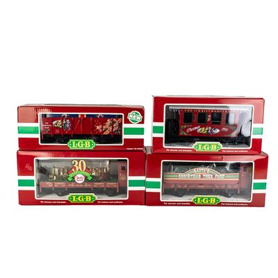 Sale Photo Thumbnail #143: Collection of (4) L.G.B Christmas Railway Cars