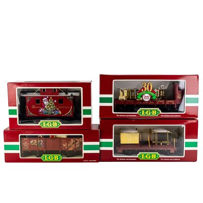 Sale Photo Thumbnail #147: Collection of (4) L.G.B Christmas Railway Cars