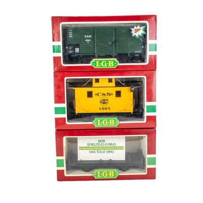 Sale Photo Thumbnail #71: (3) L.G.B. G-Scale Railway Car Assortment