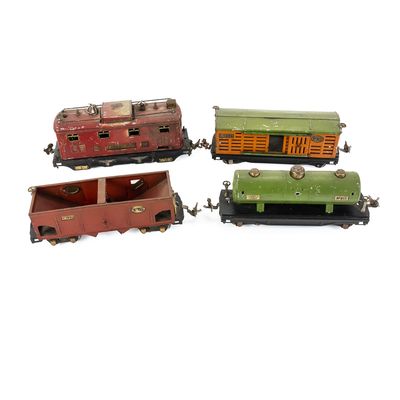 Sale Photo Thumbnail #45: Lionel #251-E Electric Locomotive & (3) RR Cars+