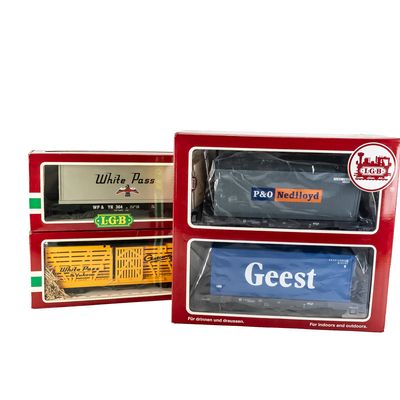 Sale Photo Thumbnail #2: LGB #49085 Container Set & #4085 #4168 White Pass