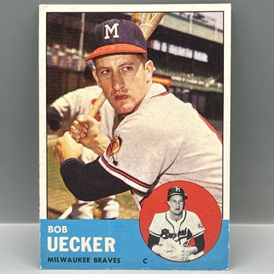 Sale Photo Thumbnail #45: 1963 Topps #126 Bob Uecker / Braves - Paper Loss
