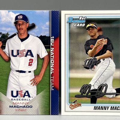 Sale Photo Thumbnail #94: 2009 Upper Deck USA Baseball Manny Machado RC/Prospect #USA-32 & 2010 Bowman Paper 1st Bowman RC #BDPP80
