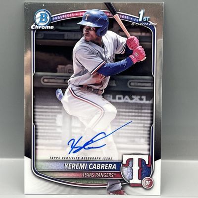 Sale Photo Thumbnail #103: 2025 Bowman Chrome Yeremi Cabrera 1st Bowman On Card RC Auto
