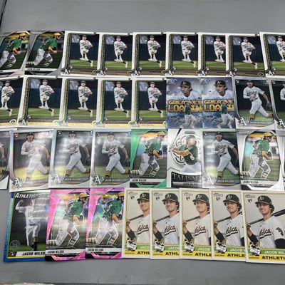 Sale Photo Thumbnail #144: (35) Jacob Wilson Prospect & Rookie Baseball Cards W/ Refractors