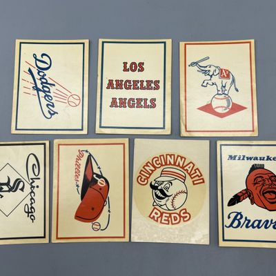 Sale Photo Thumbnail #68: (7) 1961 Fleer Baseball Double Bubble Decal Stickers