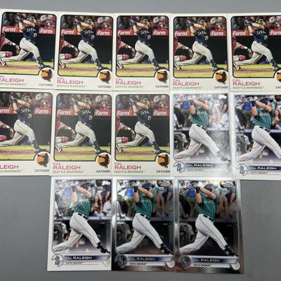 Sale Photo Thumbnail #130: (13) Cal Raleigh Baseball Rookie Cards