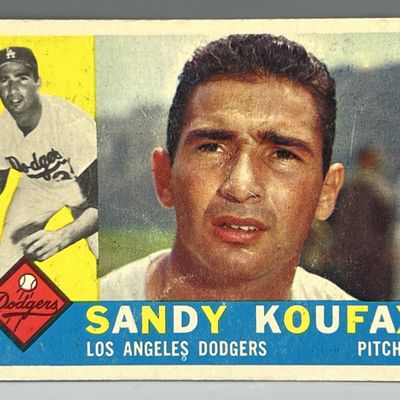 Sale Photo Thumbnail #141: 1960 Topps #343 Sandy Koufax (HOF) / Dodgers