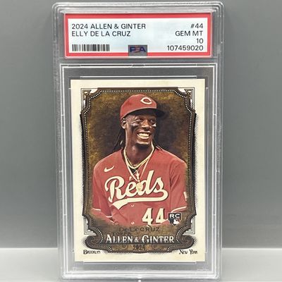 Sale Photo Thumbnail #195: 2024 Topps Allen & Ginter Elly De La Cruz RC #44 PSA Gem Mint 10