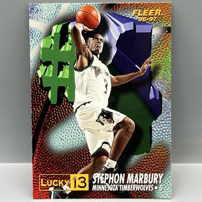 Sale Photo Thumbnail #77: 1996-97 Fleer Stephon Marbury Lucky 13 RC #4