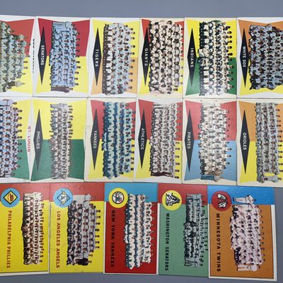 Sale Photo Thumbnail #93: (Lot Of 17) 1960 & 1963 Topps Baseball - Team Cards W New York Yankees - Varying Condition