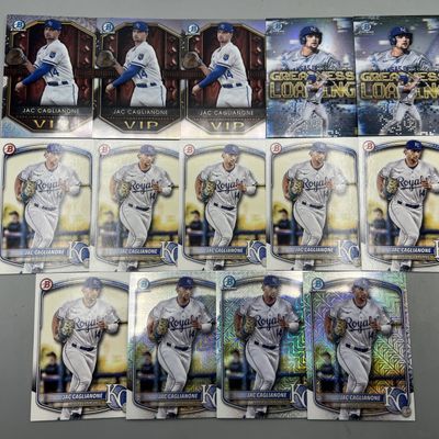 Sale Photo Thumbnail #73: (14) Jac Caglione Rookie & Prospect Baseball Cards W/ Refractors