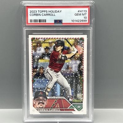 Sale Photo Thumbnail #168: 2023 Topps Holiday Corbin Carroll RC #H113 PSA Gem Mint 10
