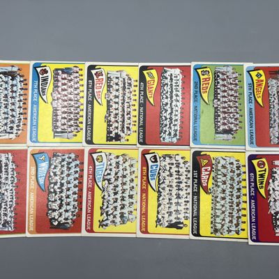 Sale Photo Thumbnail #90: (Lot Of 12) 1965 Topps Baseball- Team Cards - Varying Conditions