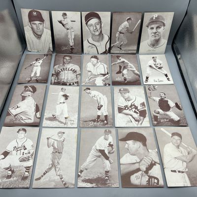 Sale Photo Thumbnail #5: (20) 1947-66 Exhibit Baseball Cards W/ Stars - Varying Conditions
