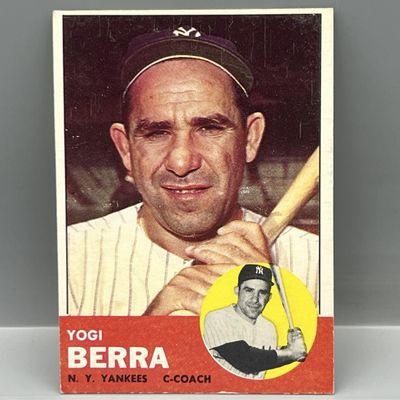Sale Photo Thumbnail #48: 1963 Topps #340 Yogi Berra (HOF) / Yankees
