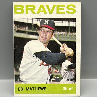 Sale Photo Thumbnail #51: 1964 Topps #35 Eddie Mathews (HOF) / Braves