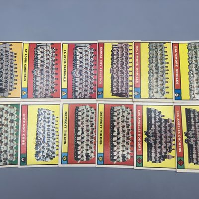 Sale Photo Thumbnail #96: (Lot Of 12) 1961 Topps Baseball - Team Cards W/ Duplicates - Varying Conditions