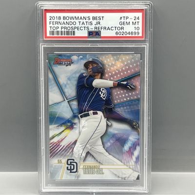 Sale Photo Thumbnail #175: 2018 Bowman's Best Fernando Tatis Jr. Top Prospect Refractor #TP-24 PSA Gem Mint 10
